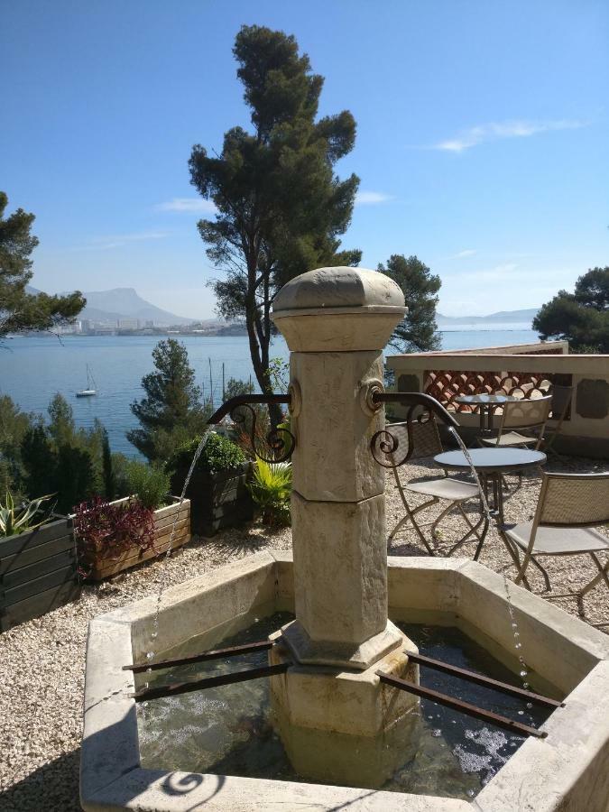 Villa-Chateau Les Terrasses - Tamaris, Plage Des Sablettes, Mer Au Bas De La Propriete La Seyne-sur-Mer Luaran gambar